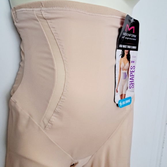 Maidenform Self Expressions Women's High Waist Thigh Slimmer Shapewear Beige SzM - Picture 5 of 12